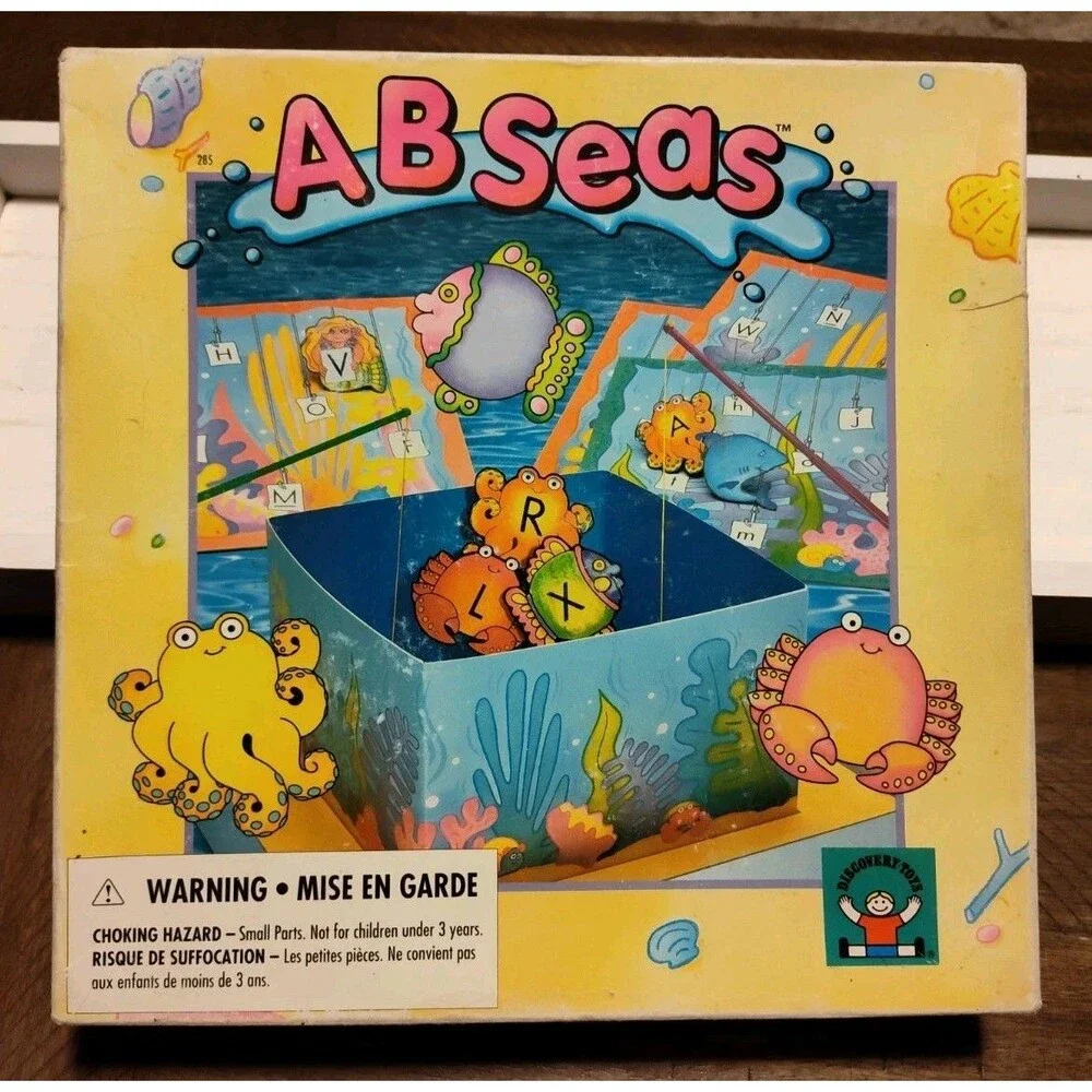 Discovery Toys AB Seas Fishing Board Game Alphabet Letters ABC for Preschool